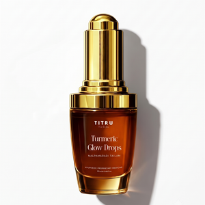 Titru Turmeric Glow Drops – turmeric face oil, a modern Nalpamaradi Tailam