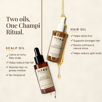 Champi Ritual Set (Scalp Oil + Hair Oil Gift Box)