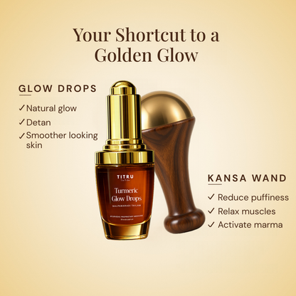 Face Ritual Set (Turmeric Glow Drops + Kansa Wand Gift Box)