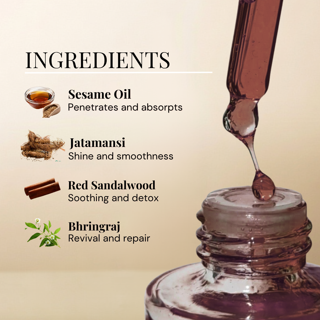 Titru Scalp Oil – 17 botanical actives in cold-pressed sesame oil