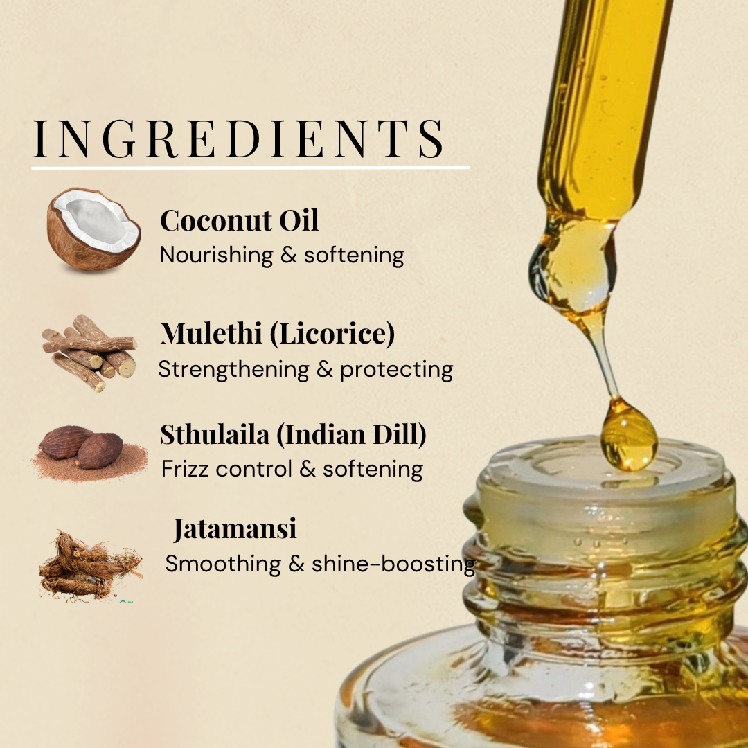 Titru Hair Oil for shine and soft hair lengths